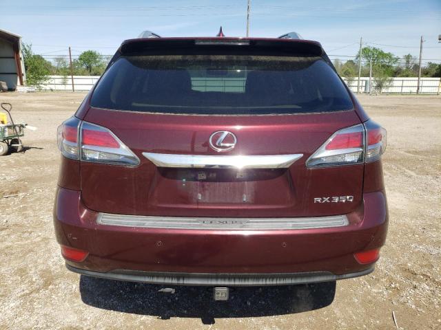 2T2ZK1BA2EC132554 - 2014 LEXUS RX 350 MAROON photo 6