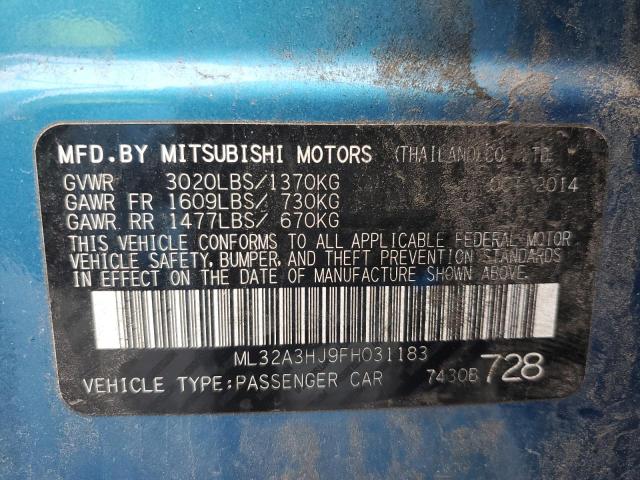 ML32A3HJ9FH031183 - 2015 MITSUBISHI MIRAGE DE BLUE photo 12