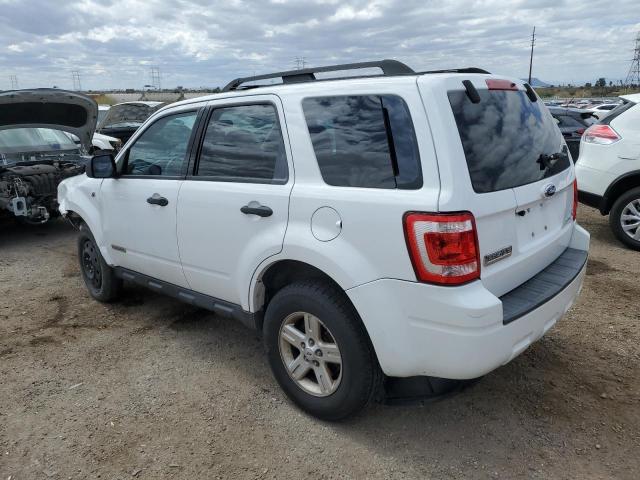 1FMCU49H28KE43439 - 2008 FORD ESCAPE HEV WHITE photo 2