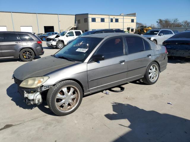2HGES163X5H558319 - 2005 HONDA CIVIC DX VP SILVER photo 1