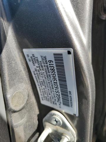 2HGES163X5H558319 - 2005 HONDA CIVIC DX VP SILVER photo 12