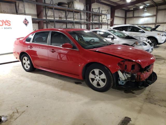 2G1WT57N991302087 - 2009 CHEVROLET IMPALA 1LT RED photo 4