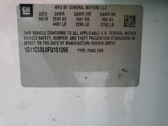 1G11C5SL9FU151266 - 2015 CHEVROLET MALIBU 1LT 白色 照片 12