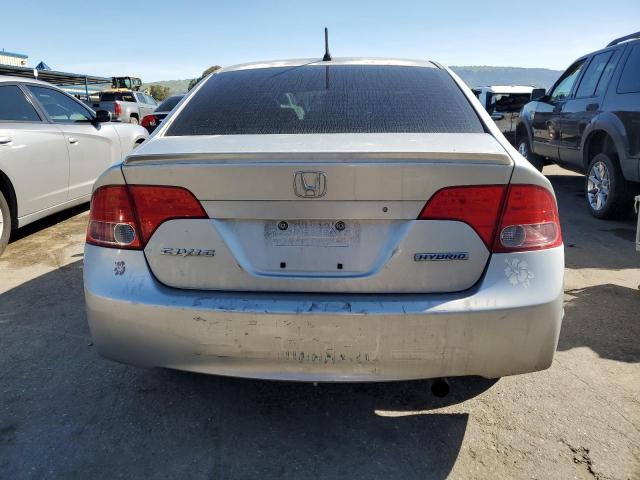 JHMFA36286S020137 - 2006 HONDA CIVIC HYBRID SILVER photo 6