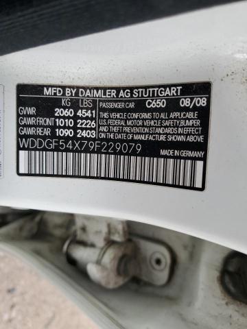 WDDGF54X79F229079 - 2009 MERCEDES-BENZ C 300 WHITE photo 12