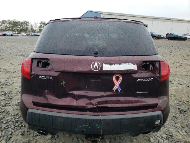 2HNYD28289H533855 - 2009 ACURA MDX BURGUNDY photo 6