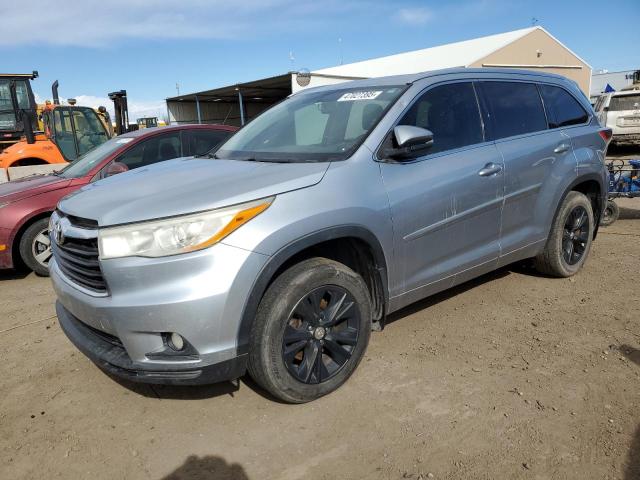 5TDJKRFH7ES065528 - 2014 TOYOTA HIGHLANDER XLE SILVER photo 1