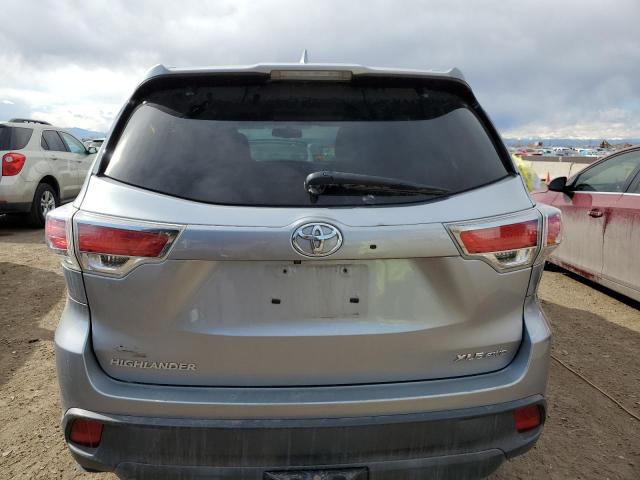 5TDJKRFH7ES065528 - 2014 TOYOTA HIGHLANDER XLE SILVER photo 6