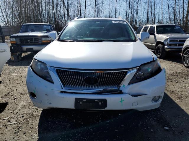 JTJBC1BA6A2024799 - 2010 LEXUS RX 450 WHITE photo 5