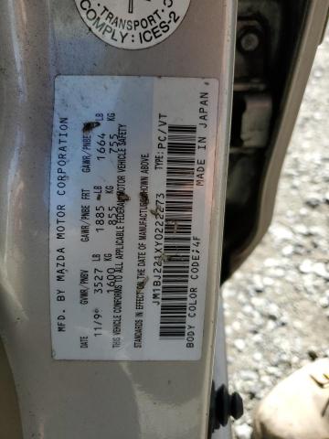 JM1BJ221XY0222273 - 2000 MAZDA PROTEGE ES 棕色 照片 12