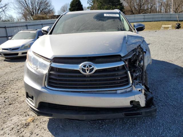 5TDKKRFH4GS501145 - 2016 TOYOTA HIGHLANDER XLE 银色 照片 5