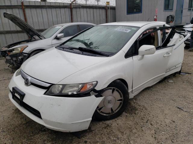 JHMFA36297S028006 - 2007 HONDA CIVIC HYBRID WHITE photo 1