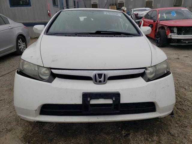 JHMFA36297S028006 - 2007 HONDA CIVIC HYBRID WHITE photo 5