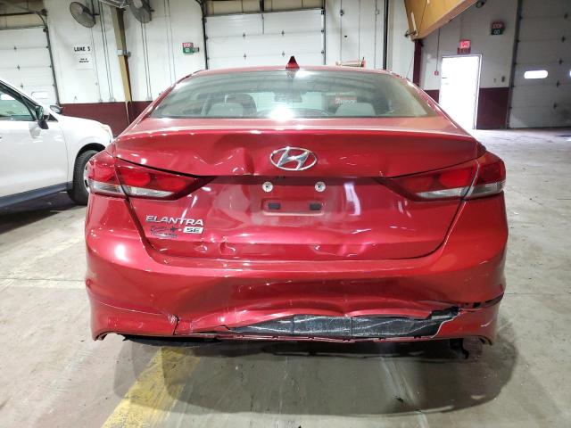 5NPD74LF3JH367046 - 2018 HYUNDAI ELANTRA SE RED photo 6