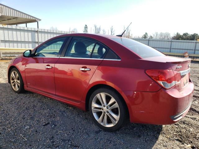 1G1PH5S94B7206716 - 2011 CHEVROLET CRUZE LTZ MAROON photo 2