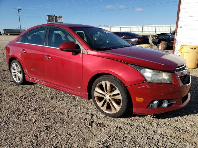 1G1PH5S94B7206716 - 2011 CHEVROLET CRUZE LTZ MAROON photo 4