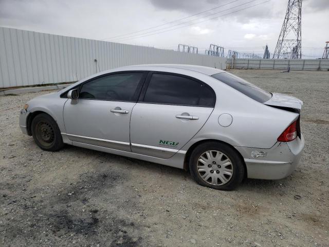 1HGFA46537L000411 - 2007 HONDA CIVIC GX SILVER photo 2