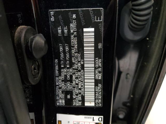JTEBU5JR3J5581839 - 2018 TOYOTA 4RUNNER SR5/SR5 PREMIUM 黑色 照片 12