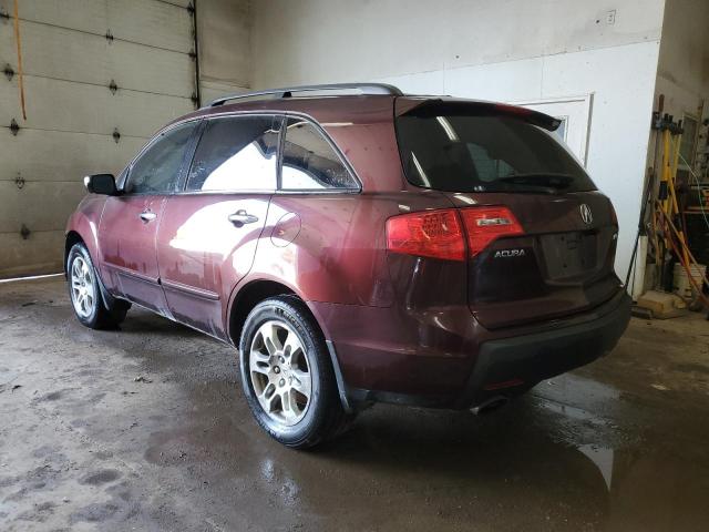 2HNYD28387H531643 - 2007 ACURA MDX TECHNOLOGY BURGUNDY photo 2