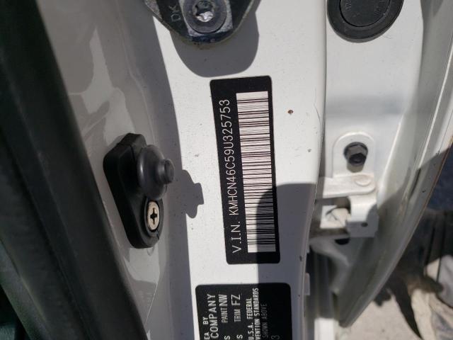 KMHCN46C59U325753 - 2009 HYUNDAI ACCENT GLS WHITE photo 12