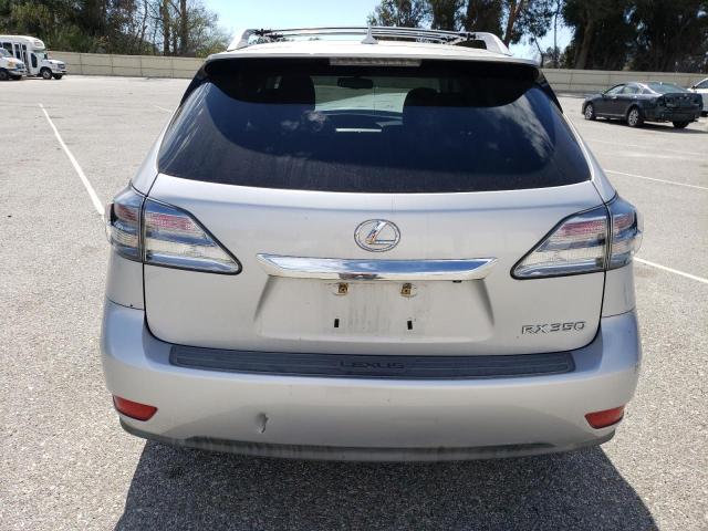 2T2ZK1BA5CC074596 - 2012 LEXUS RX 350 SILVER photo 6