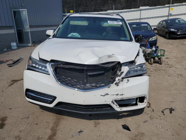 5FRYD4H2XEB004519 - 2014 ACURA MDX WHITE photo 5