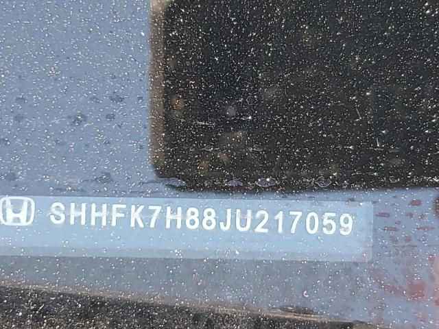 SHHFK7H88JU217059 - 2018 HONDA CIVIC EXL GRAY photo 12