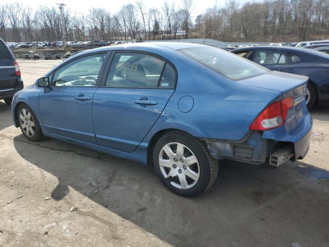 19XFA16549E028856 - 2009 HONDA CIVIC LX BLUE photo 2