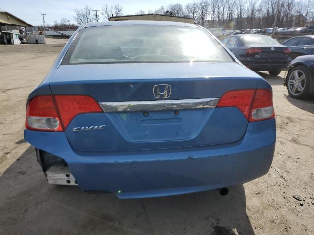 19XFA16549E028856 - 2009 HONDA CIVIC LX BLUE photo 6