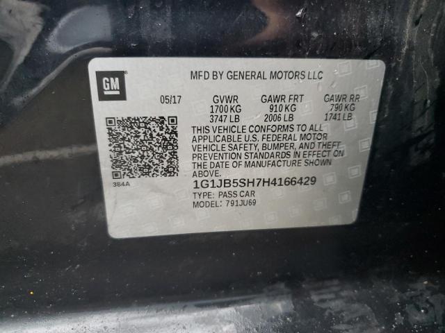 1G1JB5SH7H4166429 - 2017 CHEVROLET SONIC LS 黑色 照片 13