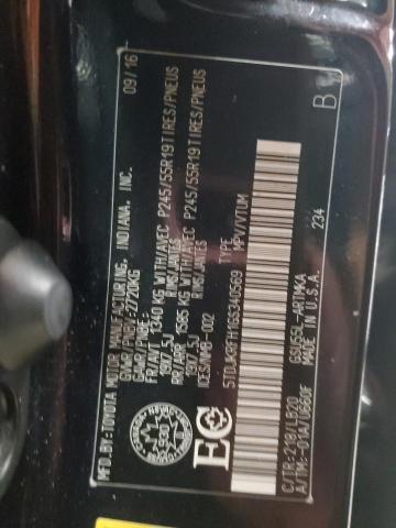 5TDJKRFH1GS340569 - 2016 TOYOTA HIGHLANDER XLE 黑色 照片 14