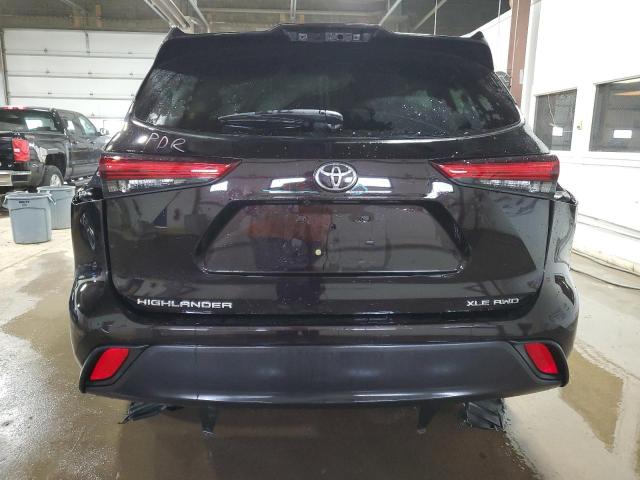 5TDGZRBH8LS019702 - 2020 TOYOTA HIGHLANDER XLE BROWN photo 6