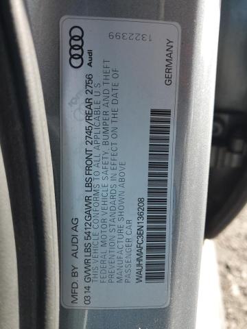 WAUHMAFC3EN136208 - 2014 AUDI A6 PRESTIGE ვერცხლისფერი ფოტო 13