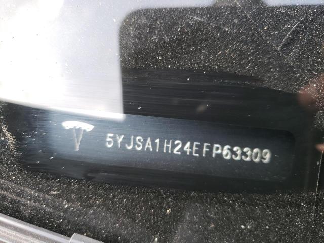 5YJSA1H24EFP63309 - 2014 TESLA MODEL S Boz foto 10