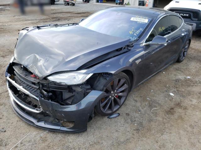5YJSA1H24EFP63309 - 2014 TESLA MODEL S Boz foto 2