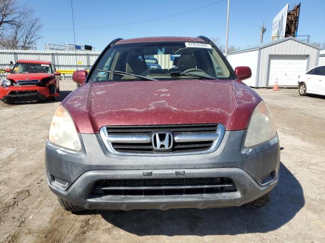 JHLRD78833C016374 - 2003 HONDA CR-V EX MAROON photo 5