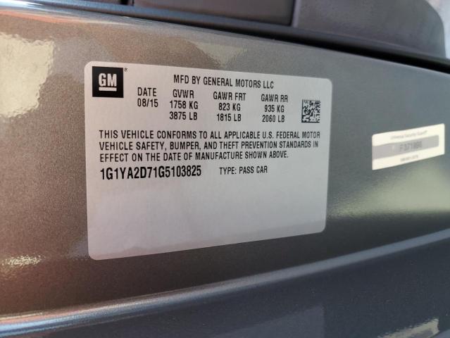 1G1YA2D71G5103825 - 2016 CHEVROLET CORVETTE STINGRAY 1LT GRAY photo 13