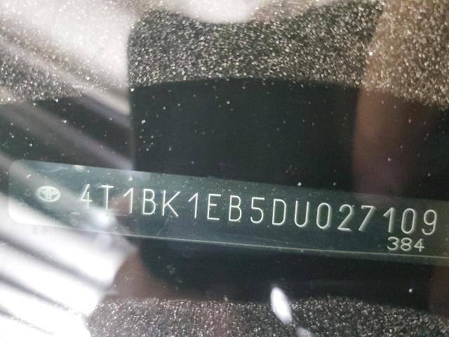 4T1BK1EB5DU027109 - 2013 TOYOTA AVALON BASE 勃艮第红 照片 12