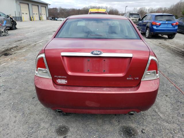 3FAHP08156R212483 - 2006 FORD FUSION SEL RED photo 6