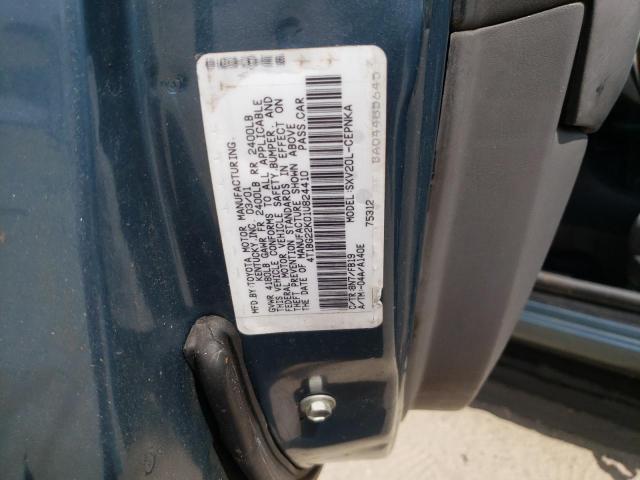 4T1BG22K01U824410 - 2001 TOYOTA CAMRY CE TWO TONE photo 12