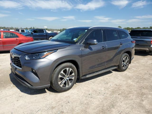 5TDGZRAH2NS097543 - 2022 TOYOTA HIGHLANDER XLE GRAY photo 1