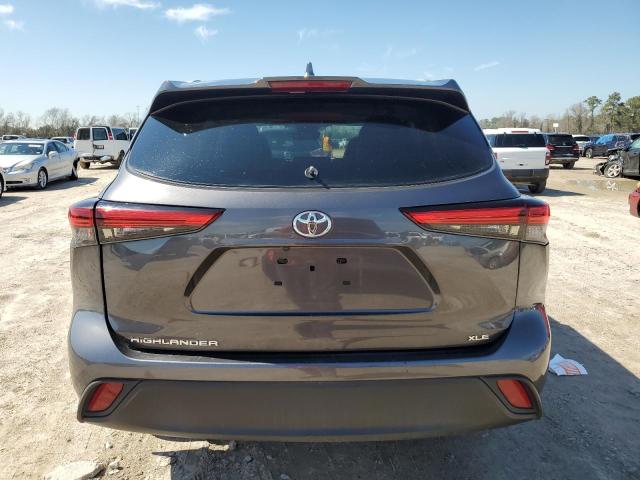 5TDGZRAH2NS097543 - 2022 TOYOTA HIGHLANDER XLE GRAY photo 6