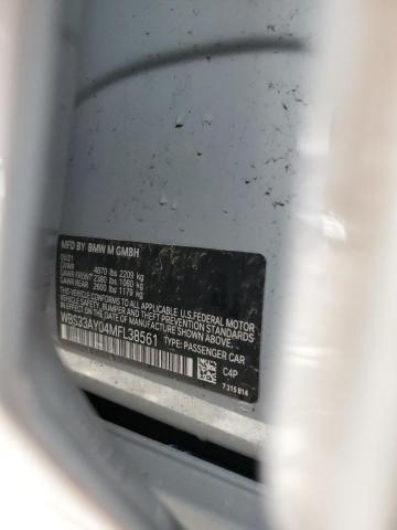 WBS33AY04MFL38561 - 2021 BMW M3 COMPETITION GRAY photo 12