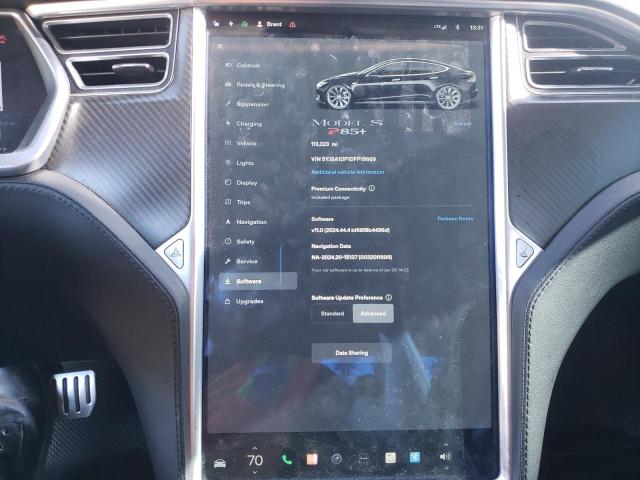 5YJSA1DP1DFP19669 - 2013 TESLA MODEL S BLACK photo 9