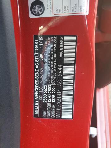 W1K7X6BB4LA016444 - 2020 MERCEDES-BENZ AMG GT 53 RED photo 13