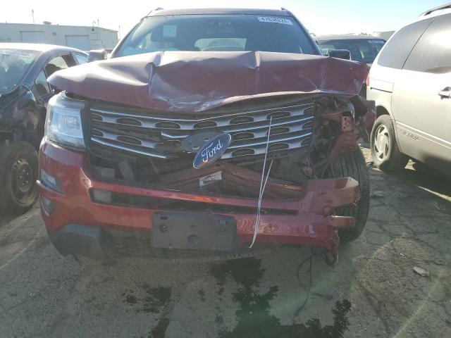 1FM5K7D86HGC22159 - 2017 FORD EXPLORER XLT RED photo 5