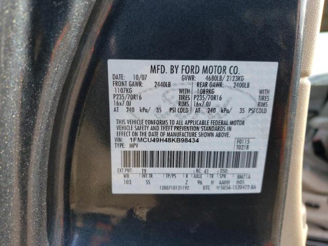 1FMCU49H48KB98434 - 2008 FORD ESCAPE HEV BLACK photo 13