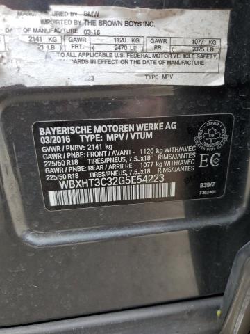 WBXHT3C32G5E54223 - 2016 BMW X1 XDRIVE28I GRAY photo 13