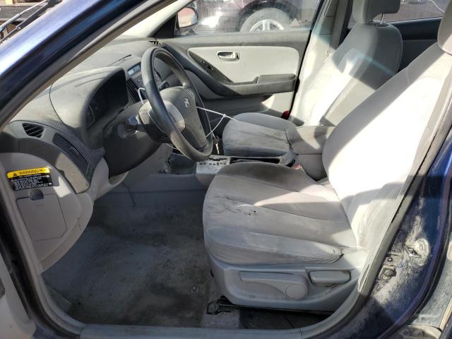 KMHDU46D57U105378 - 2007 HYUNDAI ELANTRA GLS BLUE photo 7