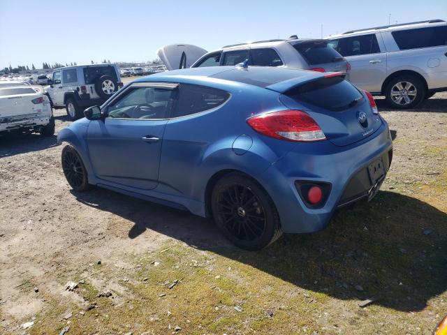 KMHTC6AE2GU250596 - 2016 HYUNDAI VELOSTER TURBO BLUE photo 2